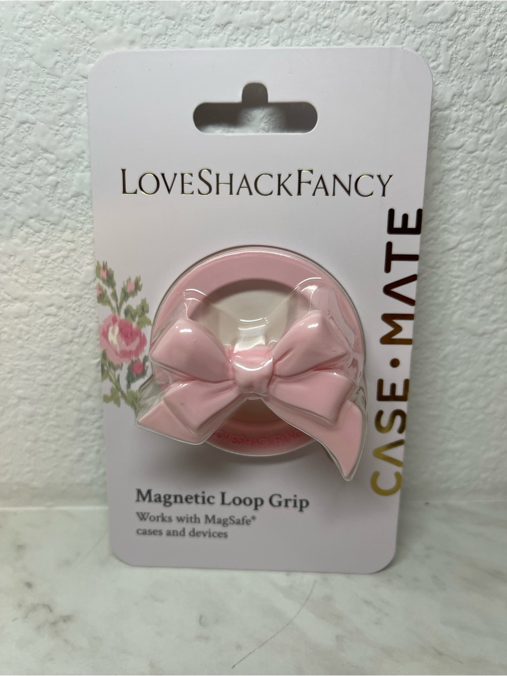 Love Shack Fancy Magnetic Loop Phone Grip Pink NEW